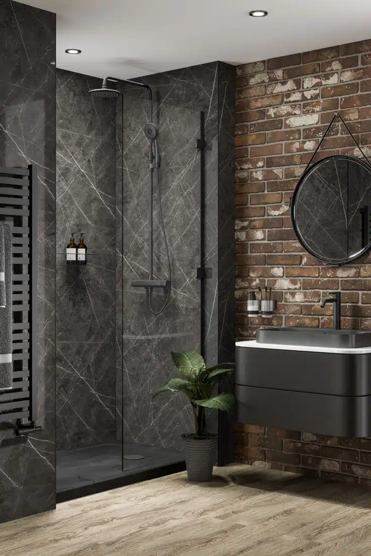 Black Sensation shower wall panels