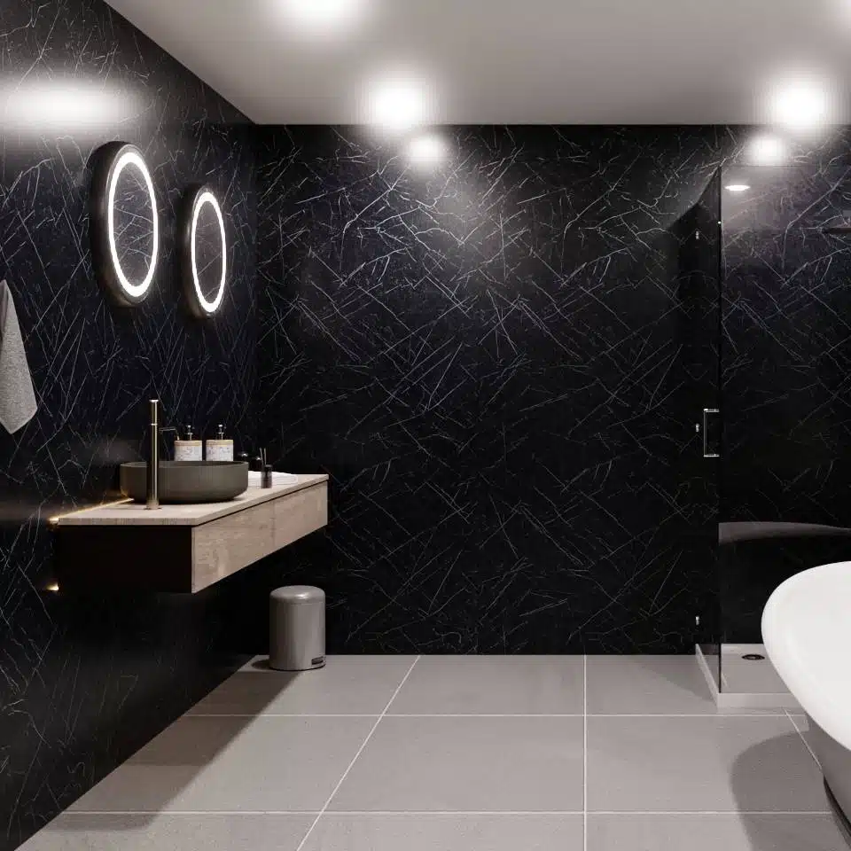 Black Sensation wet wall panelling