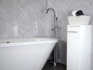 Graphite bath wall panels